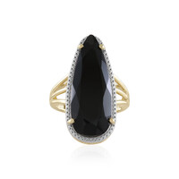 Schwarzer Onyx-Silberring