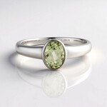 Anello in argento con Kunzite Canarino