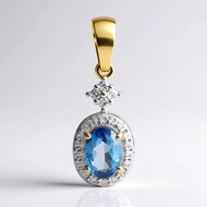 Pendentif en or et Tanzanite lilas non chauffée