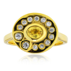 Anillo en plata con Zafiro Ceylon amarillo