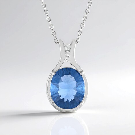 Collana in argento con Fluorite Cangiante