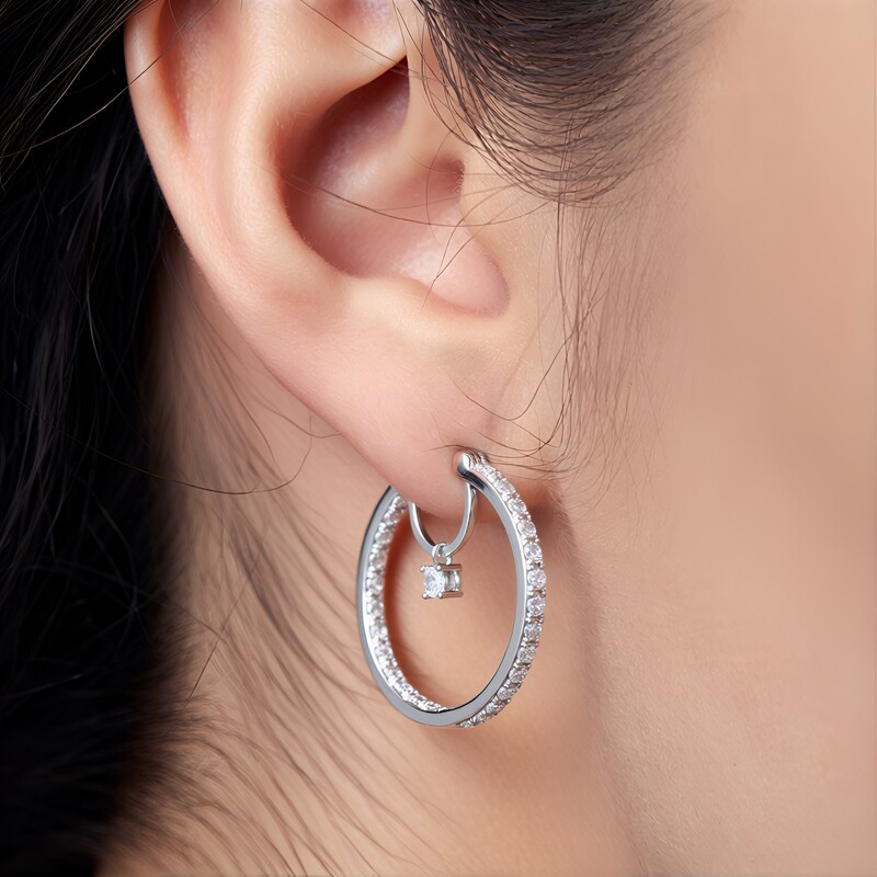 Zirkon-Silberohrringe (Adela Silber)