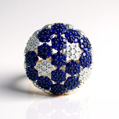 Anello in argento con Spinello Cobalto