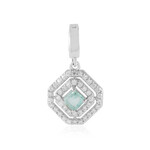 Paraibafarbener Smaragd-Silberanhänger