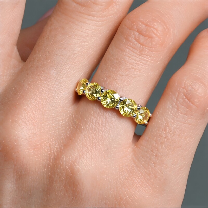 Yellow Beryl Silver Ring (de Melo Essence)