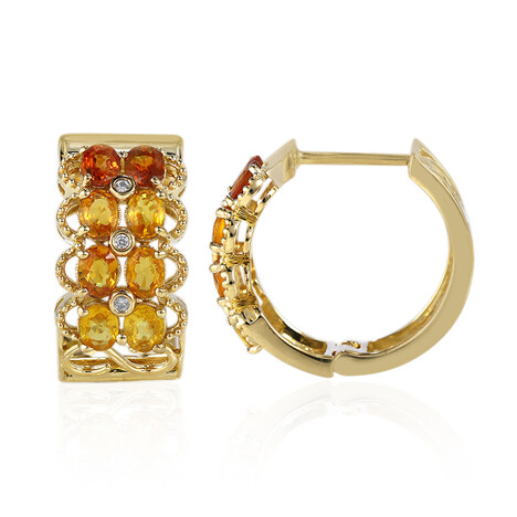 Saphir-Silberohrringe