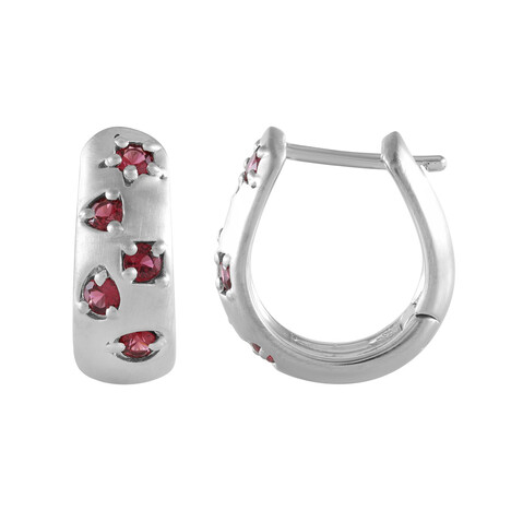 Pendientes en plata con Espinela roja noble