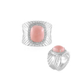 Zilveren ring met een roze opaal (de Melo Essence)