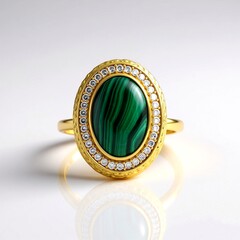 Anello in argento con Malachite (Adela Silber)