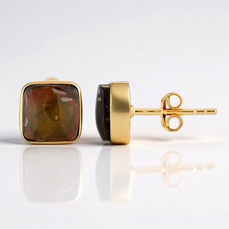 Orecchini in argento con Ammolite (Bali Barong)