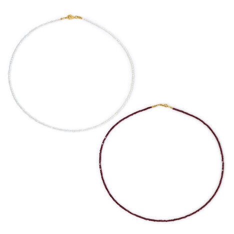 Mozambique Garnet Silver Necklace