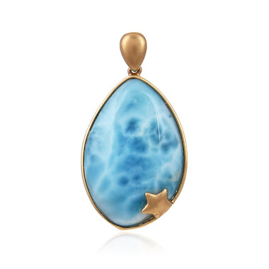 Larimar-Goldanhänger