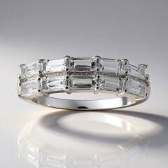 Anello in argento con Topazio Bianco
