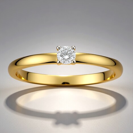 Anello in oro con Diamante SI1 (G) (Annette)