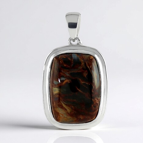 Ciondolo in argento con Pietersite Dorata