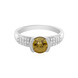Bague en argent et Zircon jaune