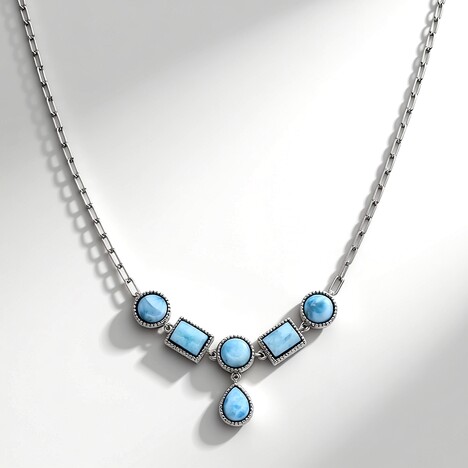 Collana in argento con Larimar