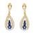 Pendientes en plata con Zafiro azul (Gems en Vogue)