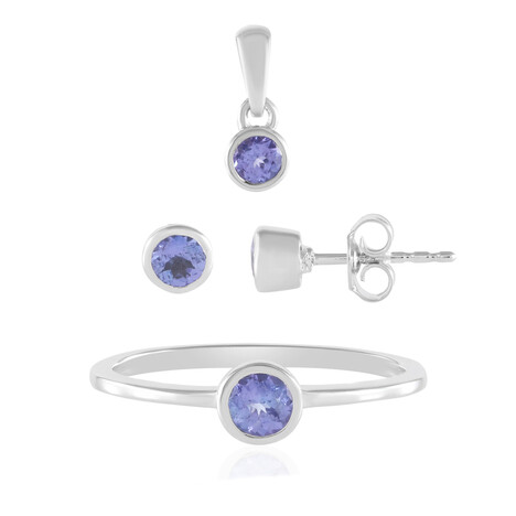 Tansanit-Silberset (de Melo)