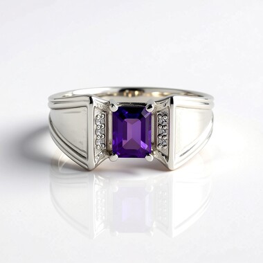 Marokkanischer Amethyst-Silberring