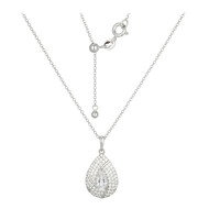 Collar en plata con Topacio blanco (Adela Silber)