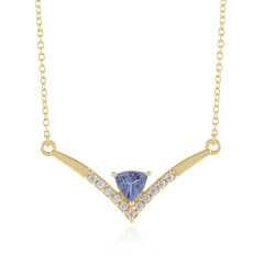 Collier en argent et Tanzanite non chauffée