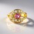 Anello in argento con Zaffiro Ceylon Rosa (non riscaldato)