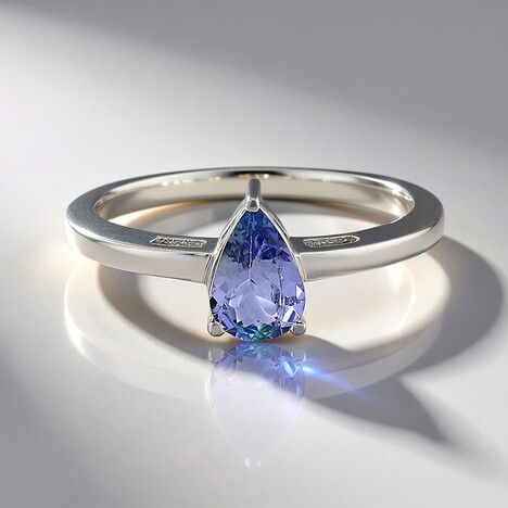 Anello in argento con Tanzanite (non riscaldata)