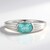 Anello in argento con Apatite Blu