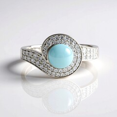 Anello in argento con Acquamarina Brasiliana (de Melo Essence)