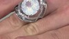 Anillo en plata con Cuarzo azul lunar