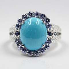 Bague en argent et Turquoise Sleeping Beauty (Faszination Türkis)