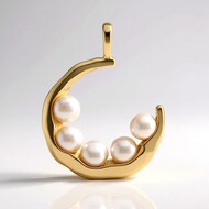 Pendentif en argent et Perle blanche de culture d'eau douce (TPC)