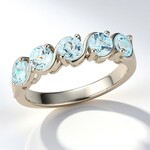 Anello in argento con Topazio Blu Cielo