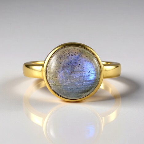Anello in argento con Labradorite Blu Maniry (KM by Juwelo)