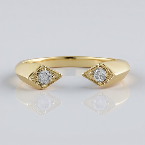 Anello in oro con Diamante I2 (H) (de Melo)