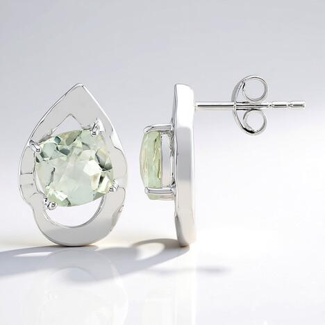 Orecchini in argento con Ametista Verde (Pallanova)