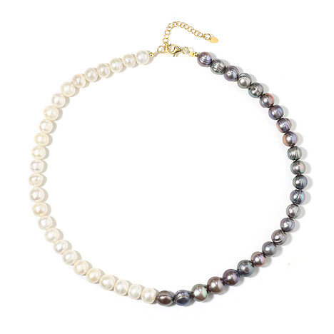 Süßwasserzuchtperlen-Silberhalskette