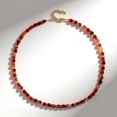 Collana in argento con Agata Rossa
