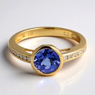 14K AAA Tanzanite Gold Ring (CIRARI)