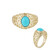 Sleeping Beauty-Türkis-Goldring (Ornaments by de Melo)