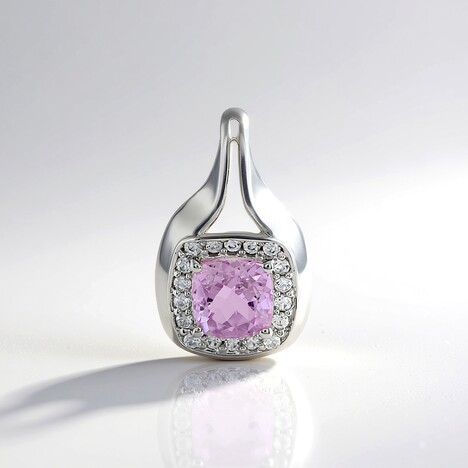 Ciondolo in argento con Kunzite