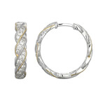 Zilveren oorbellen met zirkonen