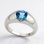 Anello in argento con Topazio Marambaia (de Melo)