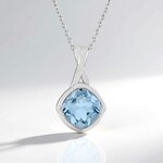 Collana in argento con Topazio Blu Cielo