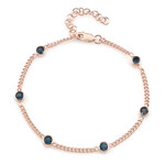 Bransoletka na srebro i Topaz niebieski London Blue (Adela Silber)