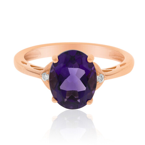 Gouden ring met een amethist