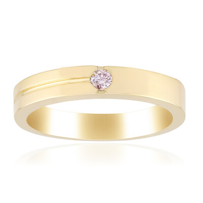 Gouden ring met een SI2 roze argyle diamant