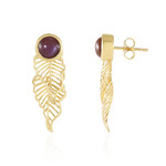Pendientes en plata con Piedra de luna chocolate (MONOSONO COLLECTION)