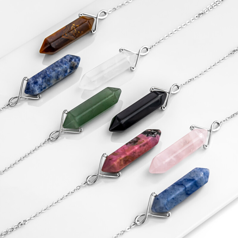 Collar en plata con Aventurina verde